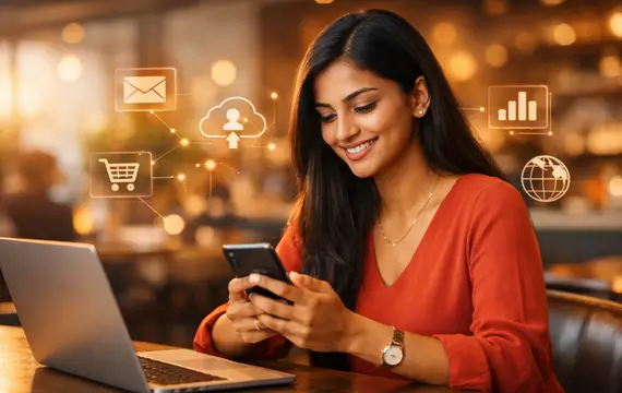 Girl Using Phone